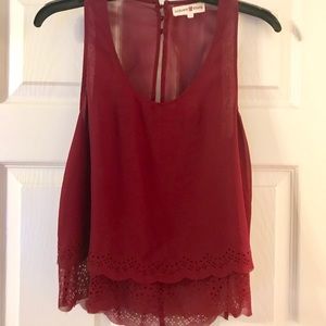 Altar’d State Maroon Backless Tank